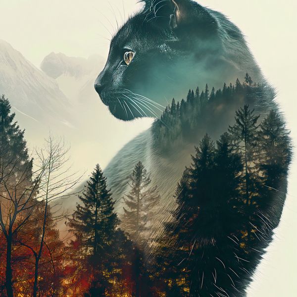 Plakat 70x70cm Koci Duch Lasu zdjęcie 1