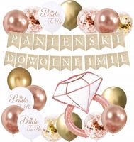 BALONY dekoracje WIECZÓR PANIEŃSKI baner IMIĘ ros