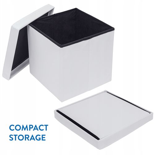 Tatkraft Blanc składany puf ze schowkiem WYPRZEDAŻ na Arena.pl