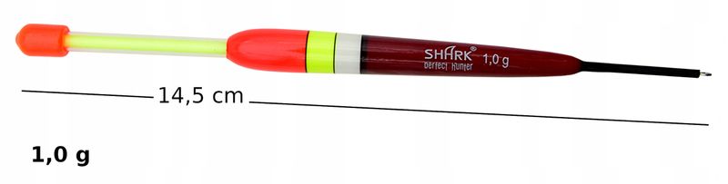 Spławik Przelotowy z BALSY SHARK 1,0 g/14,5 cm gniazdo na nasadkę świecącą zdjęcie 2