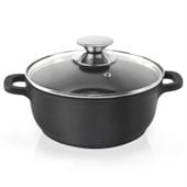 Garnek granitowy ze szklaną pokrywką GRANDE 24 cm, 4 l