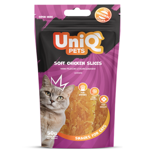 Smaczki dla kota przysmaki mini fileciki z kurczakiem 50g UNIQ PETS na Arena.pl