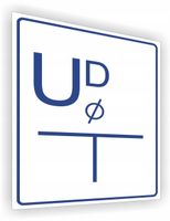 Tablica orientacyjna przyłączenia przewodów od stacji drenażowej 20x15