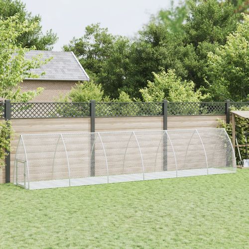 Klatka dla królika, srebrna, 600x105x120cm, stal galwanizowana na Arena.pl