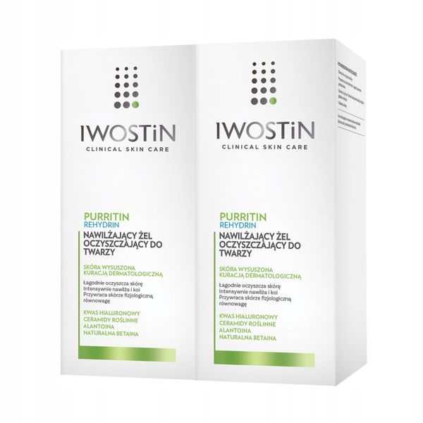 Iwostin Purritin Nawilżający Żel Do Mycia 150 ml x2 zdjęcie 1