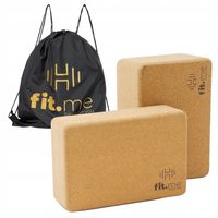 ZESTAW DWIE KOSTKI KORKOWE SUPER MOCNE DO JOGI BLOCZEK KOREK FIT.ME 2 SZT