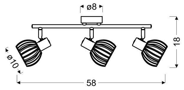 Atarri listwa 3x25W E14 biały+drewno zdjęcie 3
