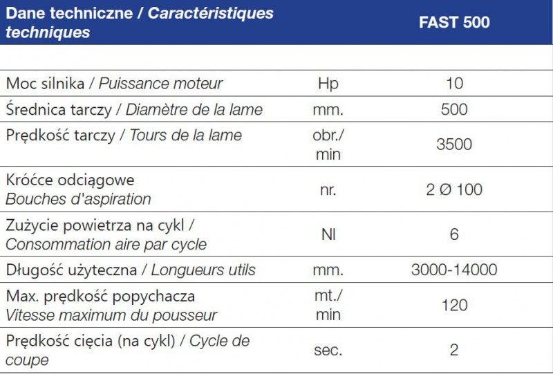 OPTYMALIZERKA STROMAB FAST500 piła kapująca pila zdjęcie 3