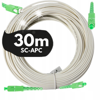 Patchcord światłowodowy Lanberg SM SC/APC-SC/APC SIMPLEX 3mm LSZH 30m biały
