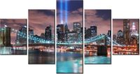 80CM 150CM OBRAZ 5 ELEM PANORAMA MANHATTANU ŚCIENNY