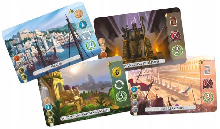 POJEDYNEK 7 CUDÓW ŚWIATA GRA PLANSZOWA KARCIANA TOWARZYSKA RODZINNA REBEL zdjęcie 6