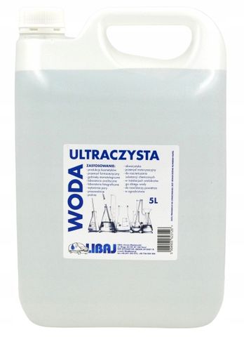 Woda destylowana ultraczysta 0,5 µS 20 L 4 x 5 L na Arena.pl