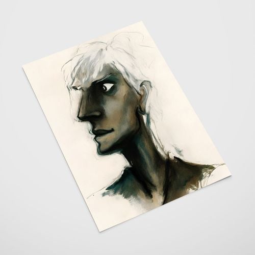 Plakat profil twarz portret 50x70 cm na Arena.pl