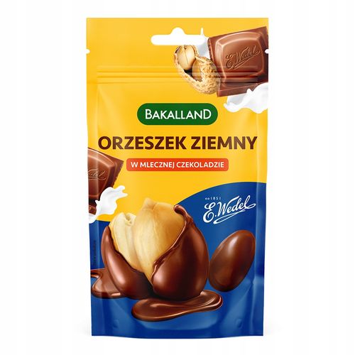 Bakalland ORZESZEK ZIEMNY ARACHID w MLECZNEJ CZEKOLADZIE WEDEL 72g na Arena.pl