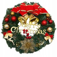 STROIK ŚWIĄTECZNY WIANEK DEKORACYJNY OZDOBA WIENIEC NA DRZWI NA STÓŁ 30 cm