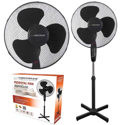 Wentylator Wiatrak Cylkulator Podłogowy Mocny 50W Stojący Czarny Wydajny na Arena.pl