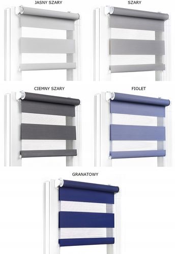 ROLETA DZIEŃ NOC 68x150 CM NAPINACZ RÓŻNE KOLORY na Arena.pl