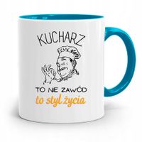 Kubek Błękitny Kucharza To Nie Zawód To Styl Życia Z Nadrukiem Ze Zdjęciem