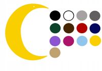 Zawieszka dekor ozdoba ażurowa KSIĘŻYC NOC kolory