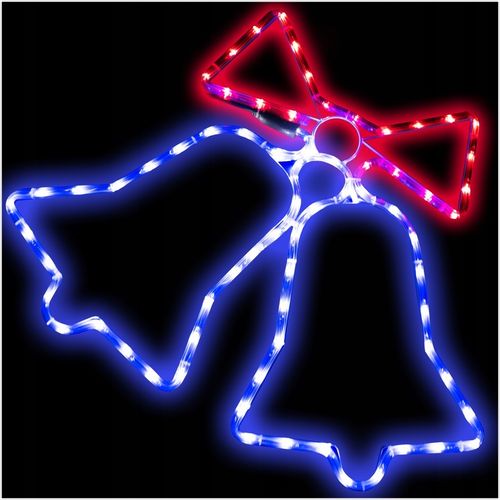 Lampki LED Czerwone Niebieskie Zewnętrzne Świąteczne Dzwonki Choinkowe IP44 na Arena.pl