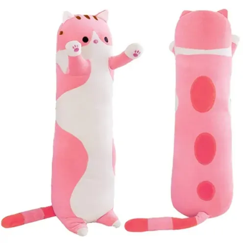 DŁUGI KOT PLUSZAK MASKOTKA PLUSZOWA ZAGŁÓWEK PODUSZKA JASIEK MISIEK 70cm na Arena.pl