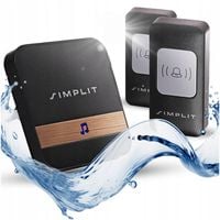 DZWONEK BEZPRZEWODOWY DO DRZWI FURTKI WODOODPORNY + 2X NADAJNIK IP44