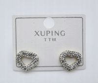 Xuping - piękne kolczyki wkrętki serduszka kryształki