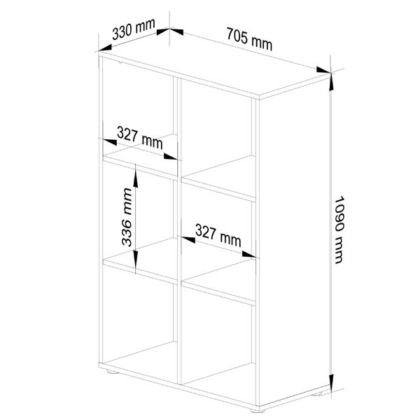Regał QUAD 6 półek - biały zdjęcie 3