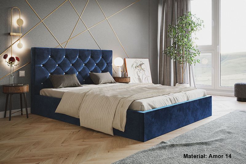 Łóżko Slim 7 tapicerowane 160x200 stelaż pojemnik zdjęcie 5