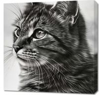 Obraz 70x70cm Kocie Wpatrzenie