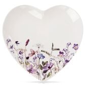 Talerz Deserowy Płytki Mały na Ciasto Deser Porcelanowy Kwiaty Serce