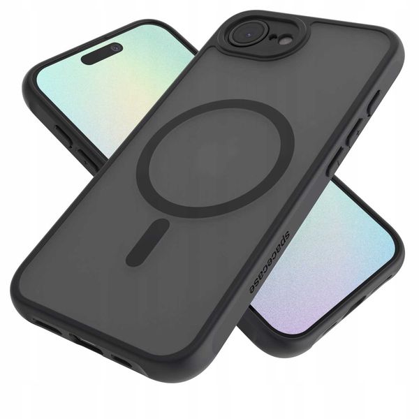 Spacecase Hybrid Mag Iphone 16E Black zdjęcie 4