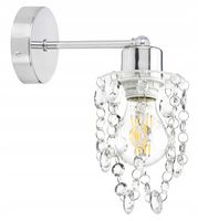 Lampa kinkiet ścienny chrom kryształowy glamour