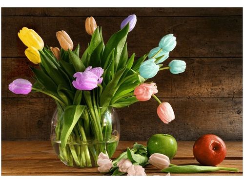 100 70CM OBRAZ PŁÓTNO KOLOROWE TULIPANY PŁÓTNO RAMA na Arena.pl