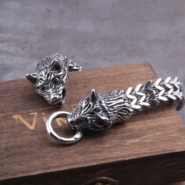 Bransoleta Wiking Thor Wilk stal chirurgiczna 316L zdjęcie 12