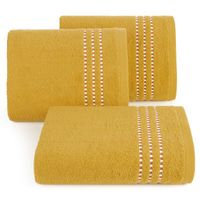 Ręcznik bawełniany frotte z bordiurą FIORE 50X90 musztardowy