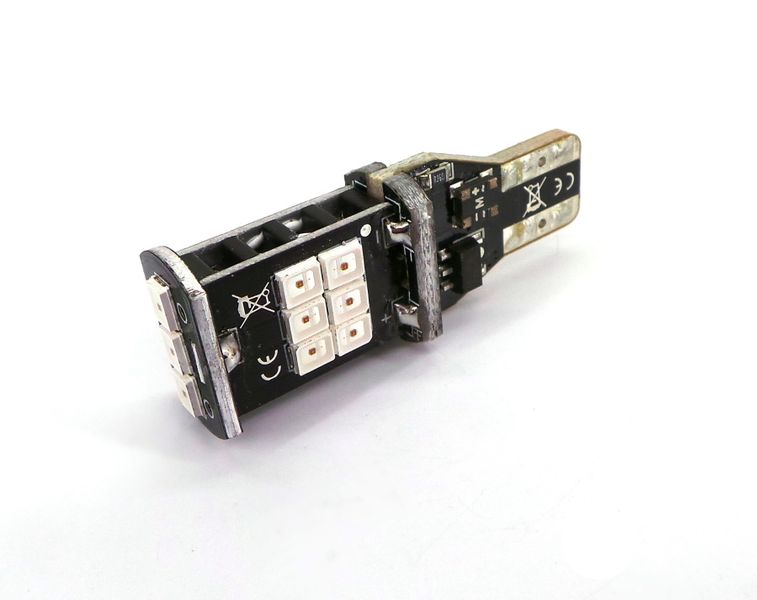 ŻARÓWKA LED T15, W16W 12V CANBUS Czerwona 980lm stop zdjęcie 2