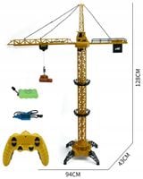 Dźwig budowlany 128 cm z dźwiękami ruchomym ramieniem akcesoria akumulator