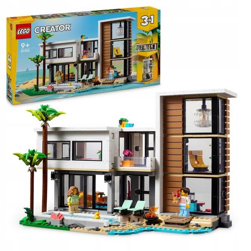 LEGO Creator 3w1 31153 Nowoczesny Dom Przy Plaży Kamienica Leśna Chatka na Arena.pl