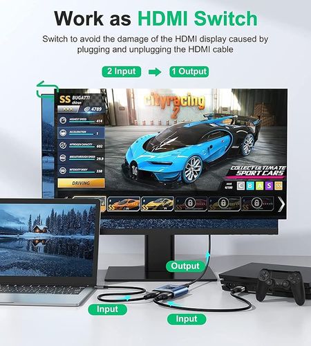 GANA aluminiowy dwukierunkowy przełącznik HDMI 4K na Arena.pl