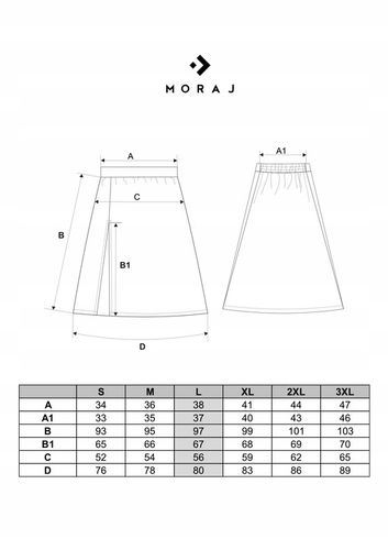 Spódnica Damska MAXI Z Rozcięciem Elegancka Na Gumce Modna Zwiewna MORAJ XL na Arena.pl