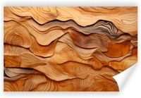 Fototapeta PREMIUM STRUKTURA ZMYWALANA BRAZOWE ABSTRAKCYJNE DREWNIANE FALE