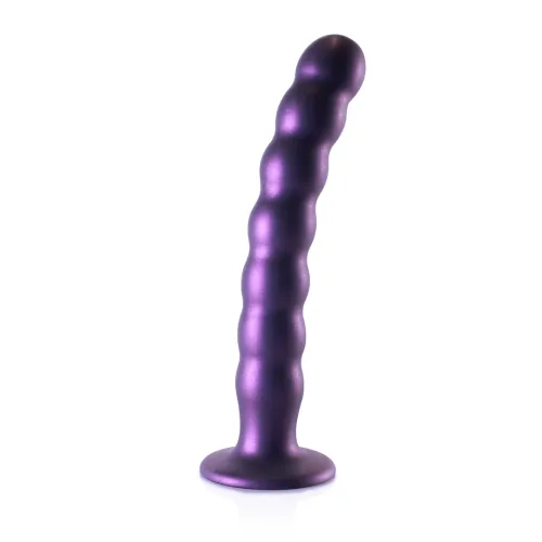ouch! beaded g-spot 20,5 cm - silikonowy model z przyssawką, fioletowy na Arena.pl