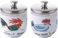 Zestaw 2 porcelanowych kodlerów do jajek.