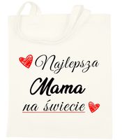 TORBA BAWEŁNIANA PREMIUM NA ZAKUPY Z NADRUKIEM PREZENT DLA MAMY WZORY