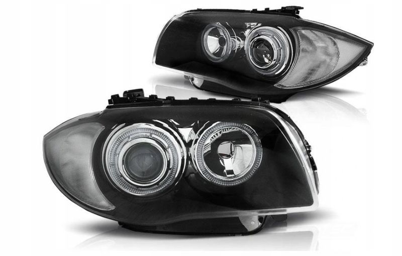 LAMPY Reflektory BMW E87 E81 2004-2011 BIAŁE RINGI LED DEPO zdjęcie 4