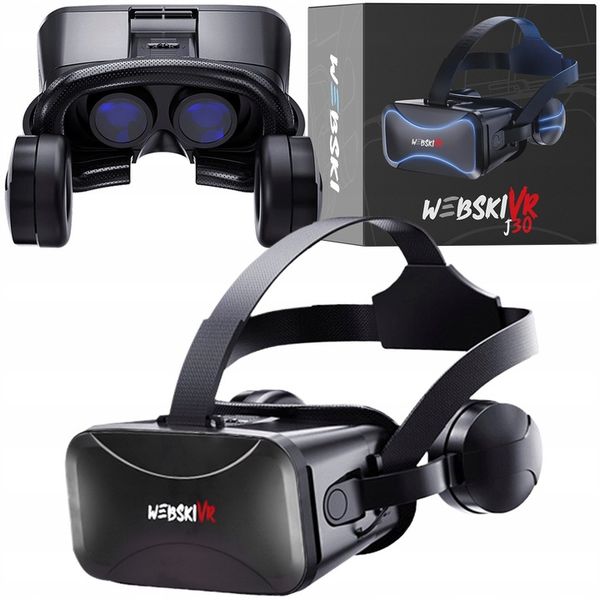 VR GOOGLE gogle 3D do filmów na telefon+SŁUCHAWKI zdjęcie 1