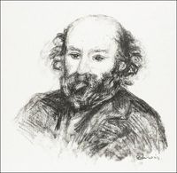 Portrait of Cezanne, Pierre-Auguste Renoir - plakat 60x60 cm