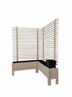 Donica Narożna W5 z kratką Surowa