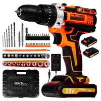 Wiertarko wkrętarka akumulatorowa nasadki bity walizka aku x2 KD3086